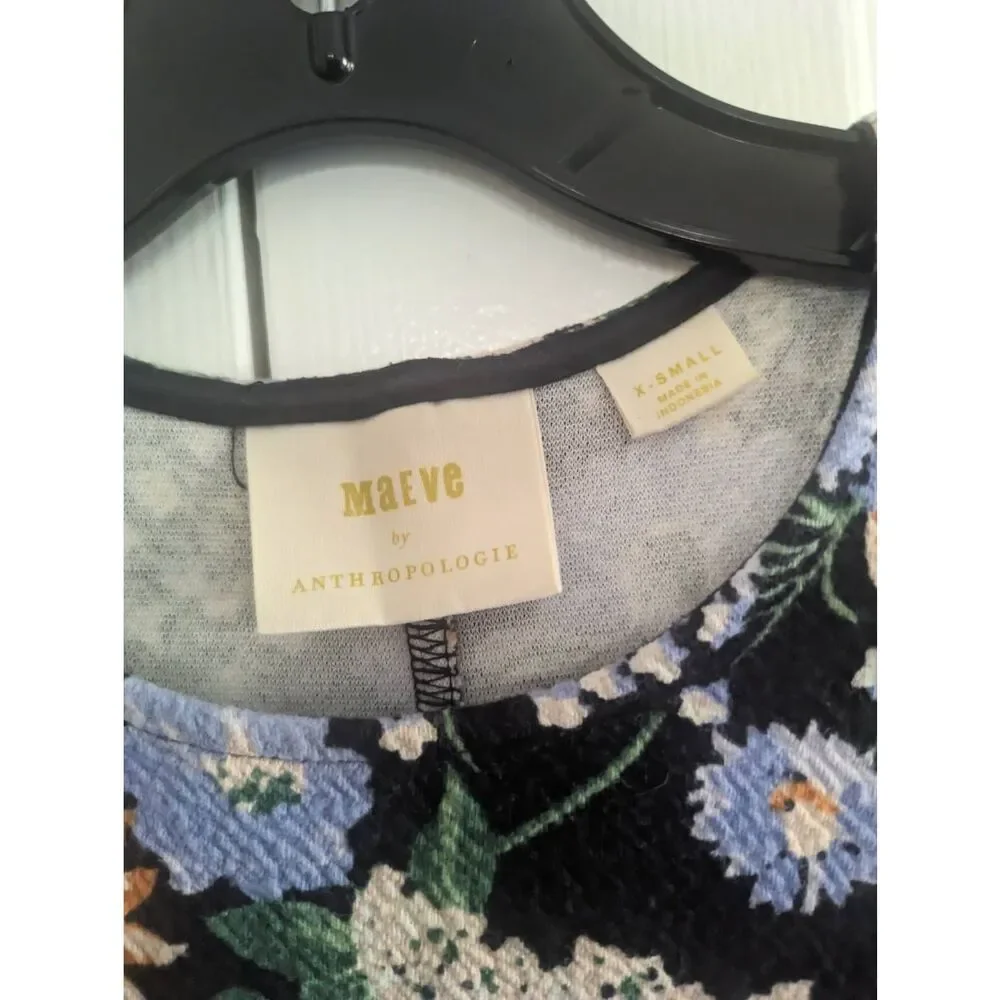 ANTHROPOLOGIE MAEVE Brenner Floral Sleeveless Tank Top with Buttons